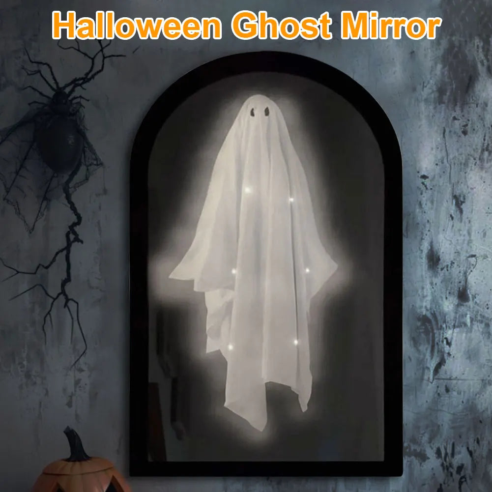 Halloween Ghost Mirror Night Light Cute Halloween Home Accessories Spooky Halloween Hologram Ghost Halloween Decor
